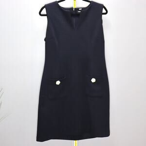 Karl Lagerfeld Paris Navy‎ Textured Shift Dress Size 12